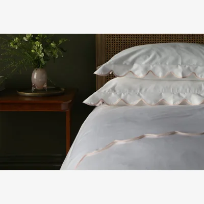 And So To Bed Scallop Flat Sheet