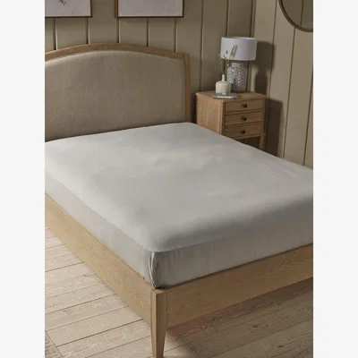 Cox and Cox Cotton Fitted Sheet - Pewter Grey