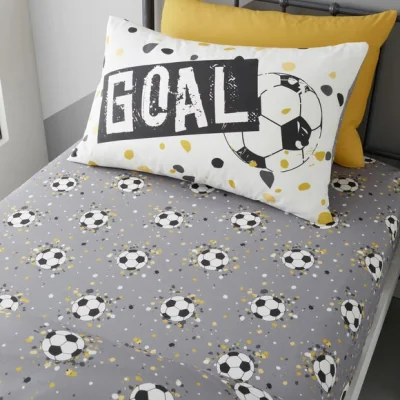 Dunelm Bedlam Goal Single Fitted Sheet