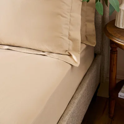 Dunelm Dorma Premium Brushed Cotton Fitted Sheet Camel