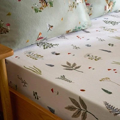 Dunelm Nature's Friends Brushed Cotton Fitted Sheet
