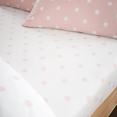 Dunelm Catherine Lansfield Brushed Cotton Polka Dot Fitted Sheet