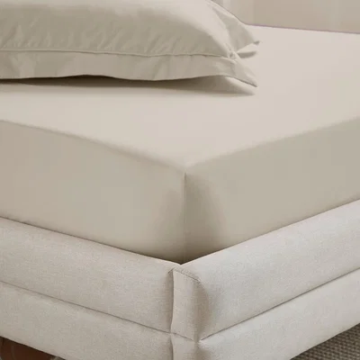 Dunelm Dorma Crisp & Fresh 400 Thread Count Egyptian Cotton Percale Fitted Sheet
