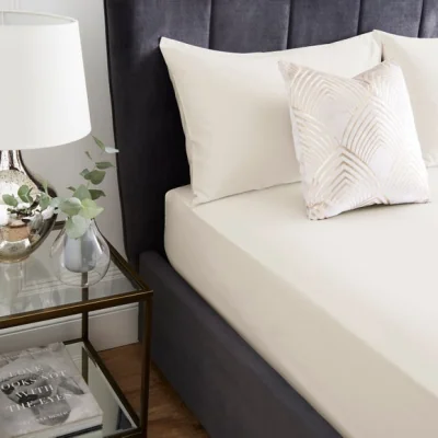 Dunelm Hotel 400 Thread Count 100% Cotton Sateen Fitted Sheet
