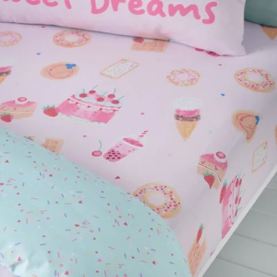 Dunelm Catherine Lansfield Sweet Treats Fitted Bed Sheet
