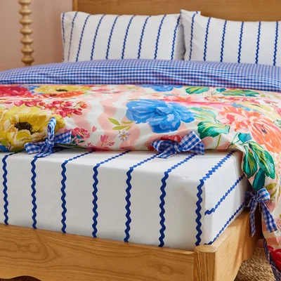 Dunelm Sophie Robinson Mini Wave 100% Cotton Fitted Sheet
