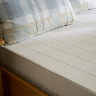 Dunelm Albury Check Brushed Fitted Sheet