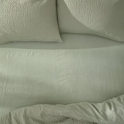 Dunelm Yard Hebden Washed Cotton Fitted Sheet