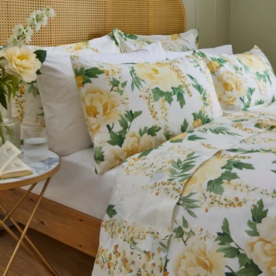 Dunelm Hidcote Floral 100% Cotton Flat Sheet