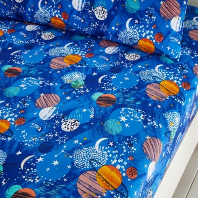 Dunelm Set of 2 Cosmic Space Fitted Bed Sheets