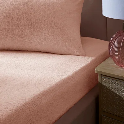 Dunelm Teddy Bear Fitted Sheet Teddy Blush Pink