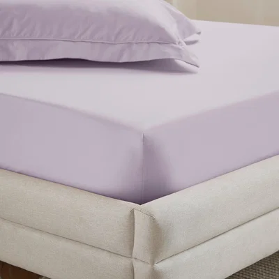 Dunelm Dorma Crisp & Fresh 400 Thread Count Egyptian Cotton Percale Fitted Sheet