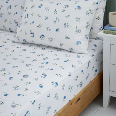 Dunelm Margo Floral 100% Cotton Fitted Sheet
