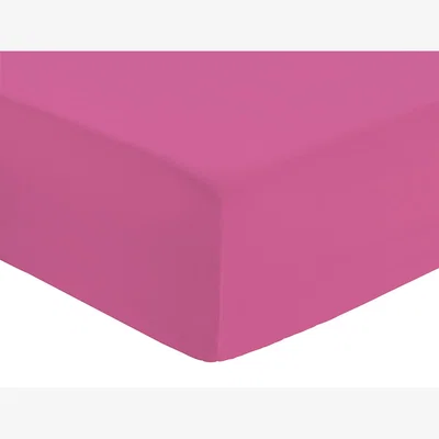 Habitat Habitat Polycotton Plain Cerise Fitted Sheet - King size