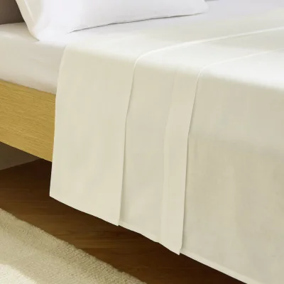Habitat Habitat Cool Cotton Lyocell White Flat Sheet - King size