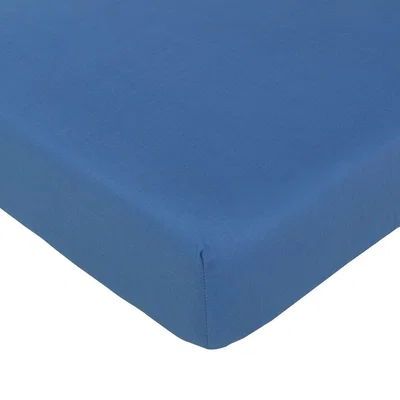 Habitat Habitat Easycare Plain Blue Fitted Sheet-Toddler