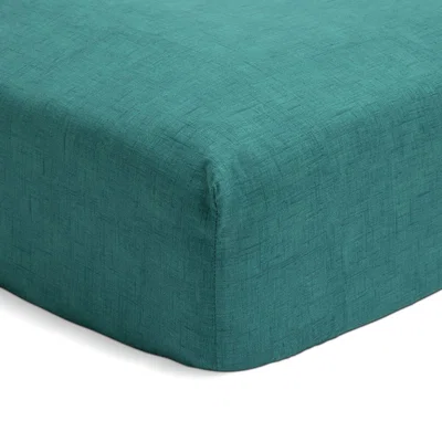 Habitat Habitat Texture Printed Teal Fitted Sheet - Single
