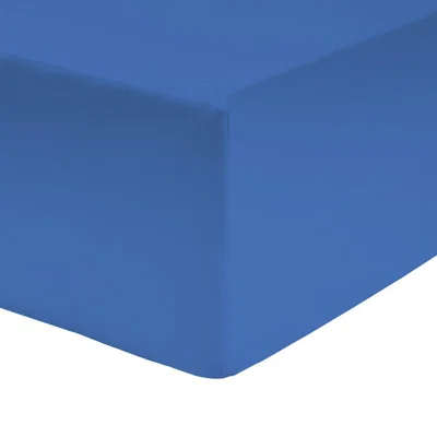 Habitat Habitat Plain Cobalt Blue Fitted Sheet - Single