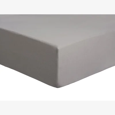 Habitat Habitat Soft and Cosy Brushed Cotton Grey Fitted Sheet - D