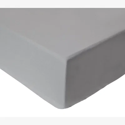 Habitat Habitat Cotton Rich Plain Dove Grey Fitted Sheet - Double