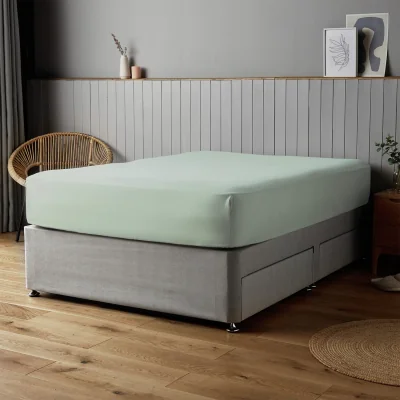 Habitat Silentnight Supersoft Light Blue Fitted Sheet - Superking