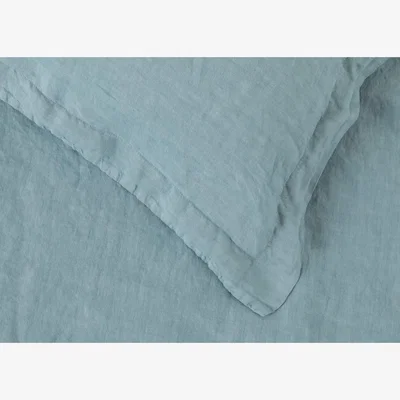 Heal's Heal's Washed Linen Slate Blue Fitted Sheet Super King