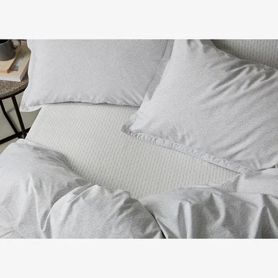 Homebase Silva Fitted Sheet Single Bed Cloud Grey