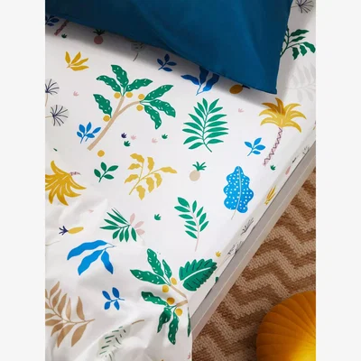 John Lewis John Lewis ANYDAY Jungle Boogie Print Easy Care Polycotton Fitted Sheets, Multi