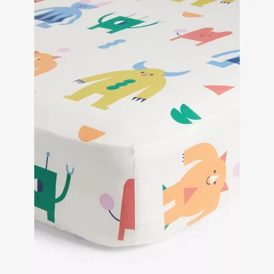 John Lewis John Lewis ANYDAY Monster Print Easy Care Polycotton Fitted Sheets, Multi