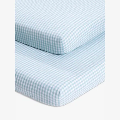 John Lewis John Lewis Gingham Cotton Fitted Cotbed Sheet, Pack of 2