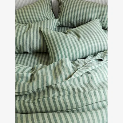 John Lewis Piglet in Bed Pembroke Stripe Linen Flat Sheet