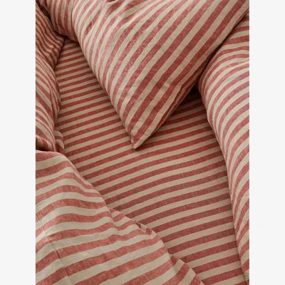 John Lewis Piglet in Bed Pembroke Stripe Linen Blend Fitted Sheet