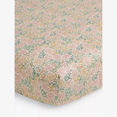 John Lewis Morris & Co. Brer Rabbit Fitted Sheet, Pink, Cotbed (140 x 70cm)