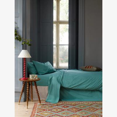 John Lewis Piglet in Bed Washed Cotton Percale Flat Sheet