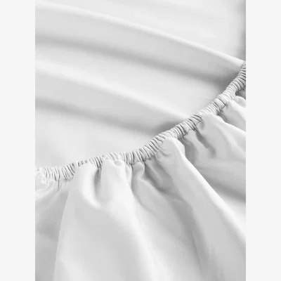 John Lewis Christy Hygro Premium Cotton Sateen Fitted Sheet, White