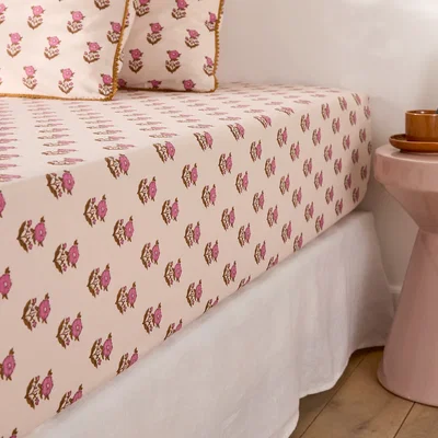 La Redoute Dimani Washed Cotton Fitted Sheet with 30cm Flap
