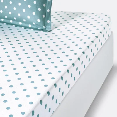 La Redoute Clarisse Polka Dot Brushed Cotton Fitted Sheet