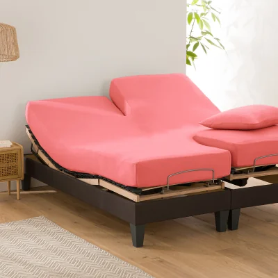 La Redoute Scenario Plain Cotton Fitted Sheet For Articulated Bed