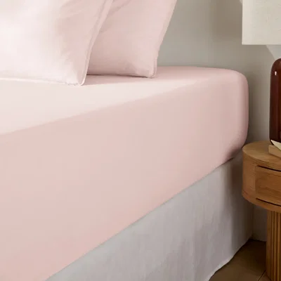 La Redoute Scenario 30cm Plain Washed Cotton Fitted Sheet