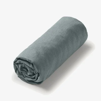 La Redoute Elina Washed Linen Fitted Sheet For Deep Mattresses (32cm)