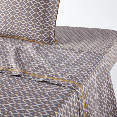 La Redoute Pallazzo Geometric 100% Cotton Flat Sheet