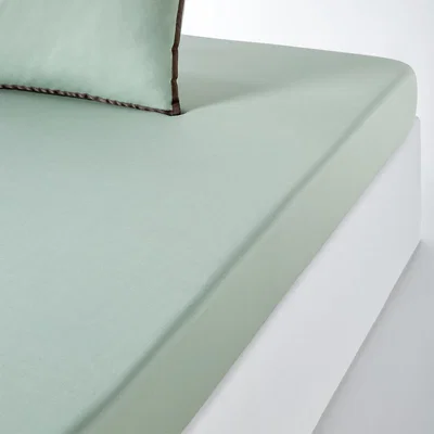 La Redoute Bolzano 30cm 100% Cotton Percale 200 Thread Count Fitted Sheet