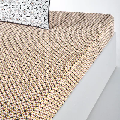 La Redoute Teyben Graphic 100% Cotton Fitted Sheet