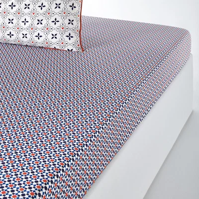 La Redoute Zehia Tiled 100% Cotton Fitted Sheet