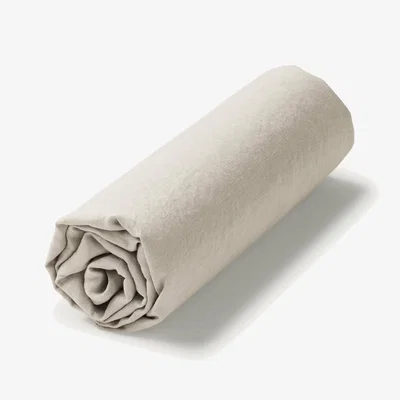 La Redoute Elina Washed Linen Mattress Topper Fitted Sheet