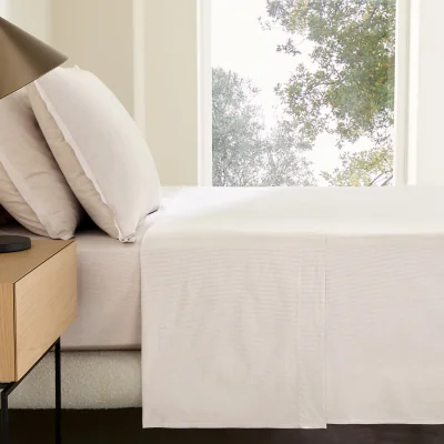 La Redoute Sabbal Washed Cotton Percale 300 Thread Count Flat Sheet