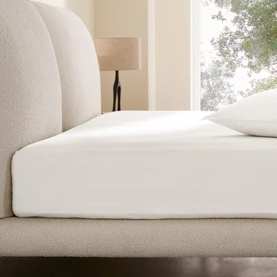 La Redoute Elina Washed Linen Mattress Topper Fitted Sheet