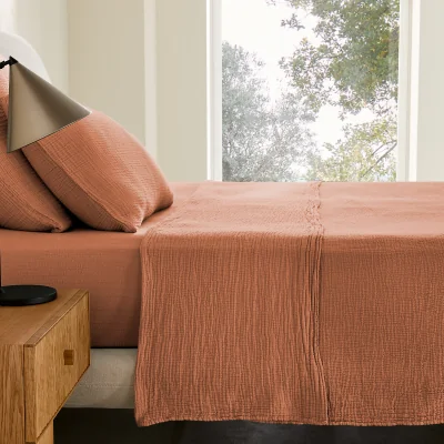La Redoute Yafa Flat Sheet in Organic Cotton Muslin