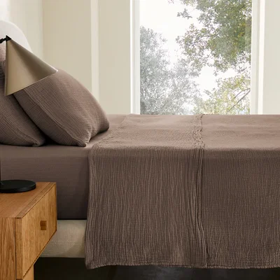 La Redoute Yafa Flat Sheet in Organic Cotton Muslin