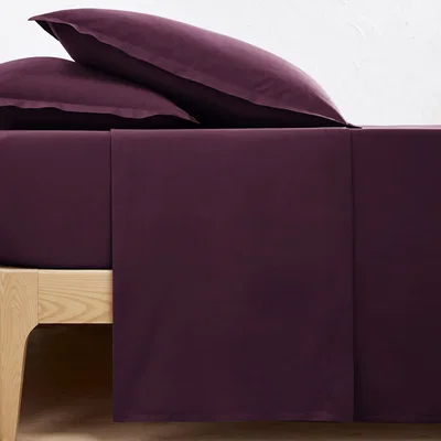 La Redoute Scenario Plain Cotton Percale Flat Sheet